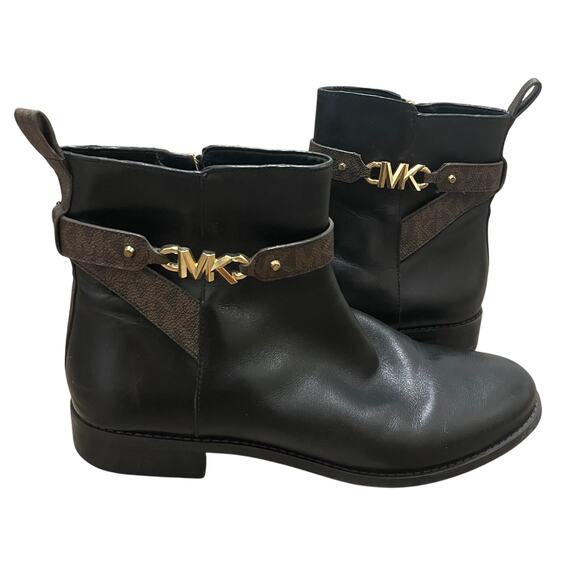 Michael Kors Farrah Leather & Logo Ankle Boot – Women’s Size 9 - Picture 1 of 8
